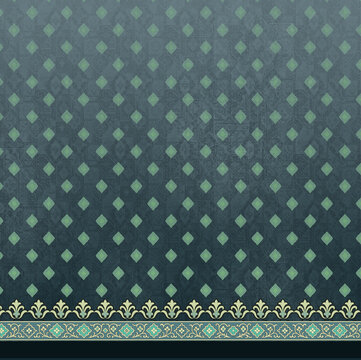 Teal kurti sleeves featuring floral cuff panels and neat diagonal booti layout