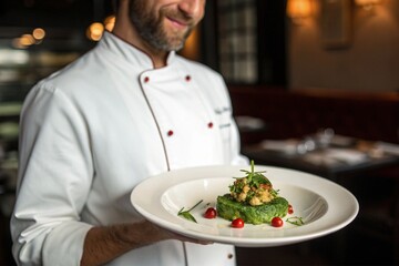 chef at work showing food
