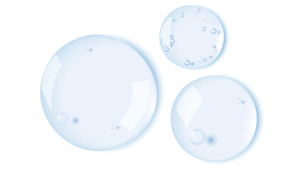 Transparent Liquid Drops with Air Bubbles