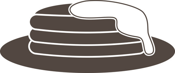 Pancakes with Syrup Illustration