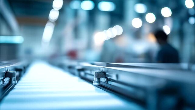 Printing press operations with defocused factory environment, faceless industrial process, manufacturing visualization detail, blurred production background, printing facility conc