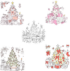 Christmas tree with gift boxes