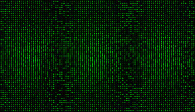 Dense Hacker Rain Binary Background with Small 0s and 1s in Vector Style