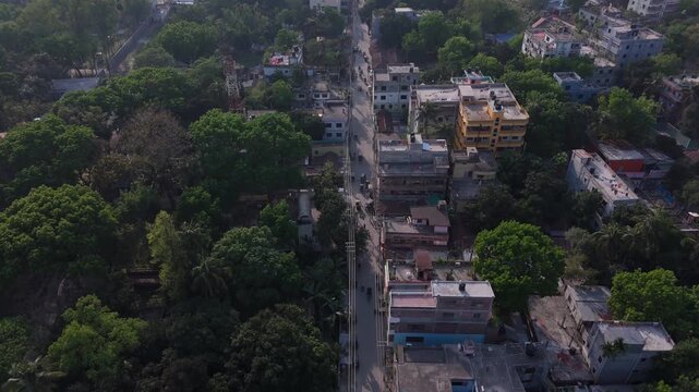 Aerial View of Sirajganj Town, Bangladesh &ndash; Urban Landscape by the Jamuna River