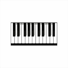 Fototapeta premium vector illustration of piano keys with white background