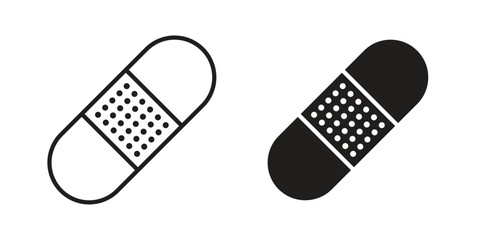 Band aid icon on white background. Stock vector icon