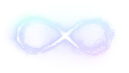 Infinite silhouette PNG science energy emblem.