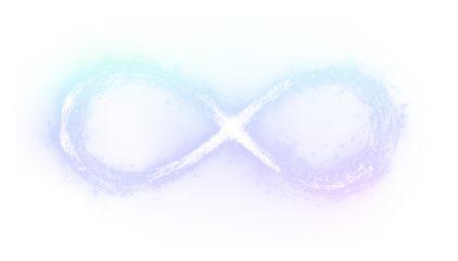 Infinite silhouette PNG science energy emblem.