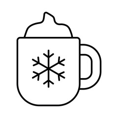 
An illustration of a black icon of a Christmas candy on a white background