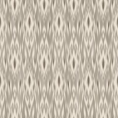 Modern Ikat Autumn Bloom: Ornamental Floral Motif in Red, Beige, and Cream with Cultural Rhythm