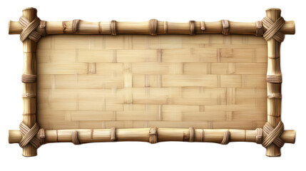 Bamboo Frame Background for Nature Theme or Tropical Design