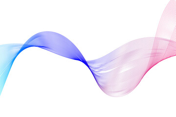 Vague abstraite fluide avec dégradé bleu rose – Fond moderne et dynamique sur fond transparent