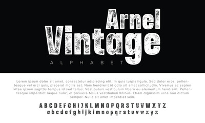 Arnel Vintage modern urban font with futuristic minimal design for logos, music, sports, and digital typography.