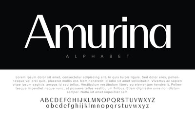
Amurina Creative Modern Urban Alphabet Font & Minimal Futuristic Digital Typography for Logos, Music, Sports, and Technology Designs