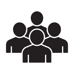 Group counseling session solid icon