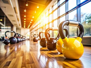 Tilt-Shift Photography: Fitness Equipment in Bright Modern Gym