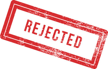 Red grunge rejected stamp isolated on white background illustration design