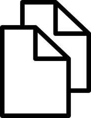 Duplicate Files Icon – Copy Document Symbol – UI Line Vector Symbol