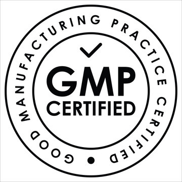 Gmp certified label Vector