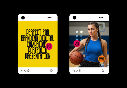 Editable Social Media Post Mockup Set