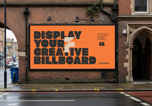 Urban Outdoor Editable Billboard PSD Mockup for Brand Advertising