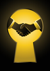 Handshake Through Keyhole Concept