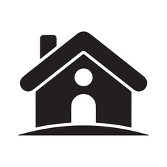 Small village people solid icon