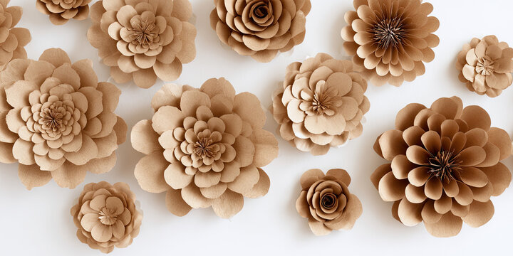 Paper flowers for decoration