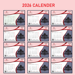 Corporate Tabel Calendar 2026