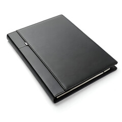 one black office folder isolated on white background