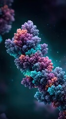 Colorful 3d Dna Model Illustration