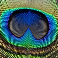 Intricate Peacock Feather Detail - A Symphony of Colors and Textures.