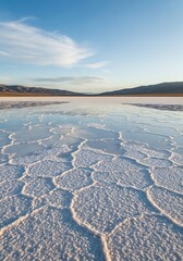 Salt Flat Reflections - A Serene Landscape of Uyuni, Bolivia.