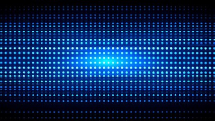 Abstract blue dotted light wall fading into darkness, glowing center, digital vibe