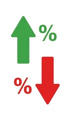 Percentage Increase and Decrease - Upward and Downward Trends.