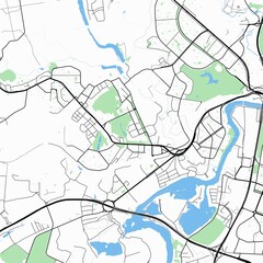 Map of the city of Krasnogorsk, Krasnogorsk district, Moscow region, Russia.