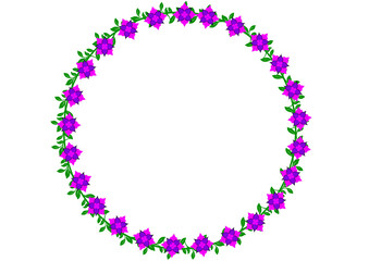 Purple Clematis Vine – Floral Circle Frame
