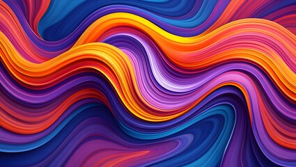 Vibrant abstract swirls of color flowing and waving