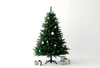 christmas tree isolated on white