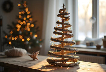 christmas tree with candles