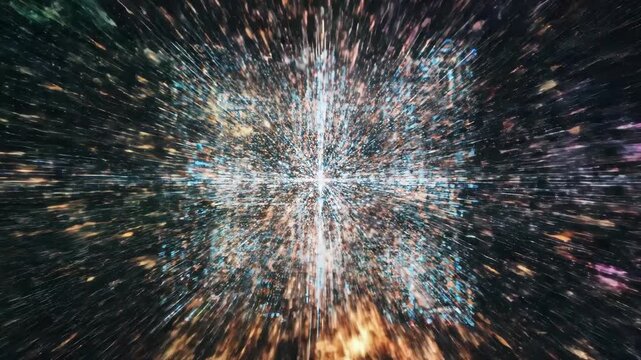 Abstract Digital Art Depicting Decentralized AI Network Evolution