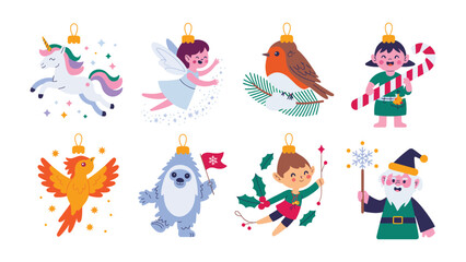 Festive Christmas Ornaments: a delightful collection of whimsical Christmas ornaments, each one a miniature work of art.