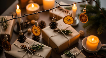 christmas decoration with candles