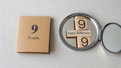A mirror reflecting number symbols and the truth concept