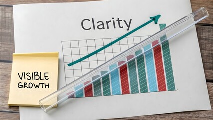 A graph chart showing upward business progress and growth
