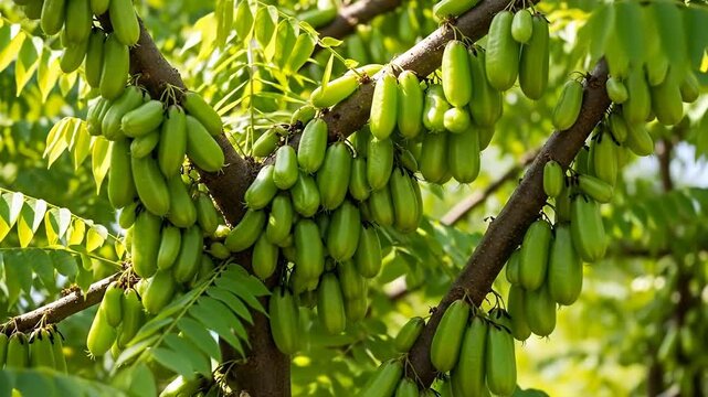 Bilimbi Tree Abundance - A Close-Up Look at the Fruit-Laden Branches.
