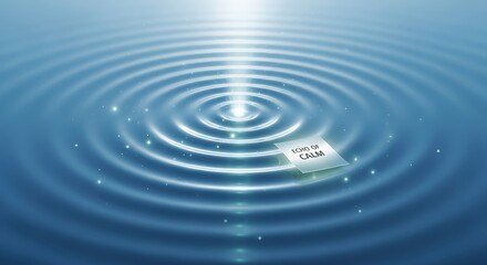Find your inner peace with this gorgeous ripple effect radiating from the center, bringing clarity and a feeling of serenity with the echo of calm message