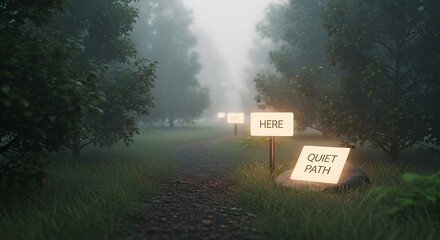Discover the Enchanting Quiet Path in the Misty Forest, Perfect for Meditation and Peaceful Escapes, Find Your Here, Ideal for Wellness Retreats and Serene Nature Getaways