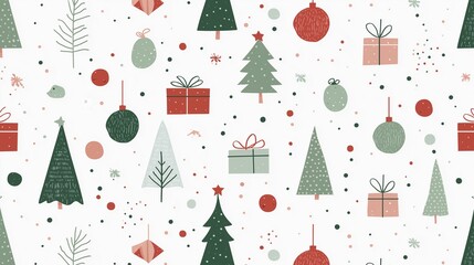 手書き風のかわいいクリスマス背景