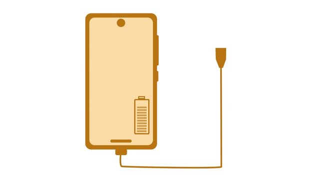 Minimalist Smartphone Charging Silhouette Animation